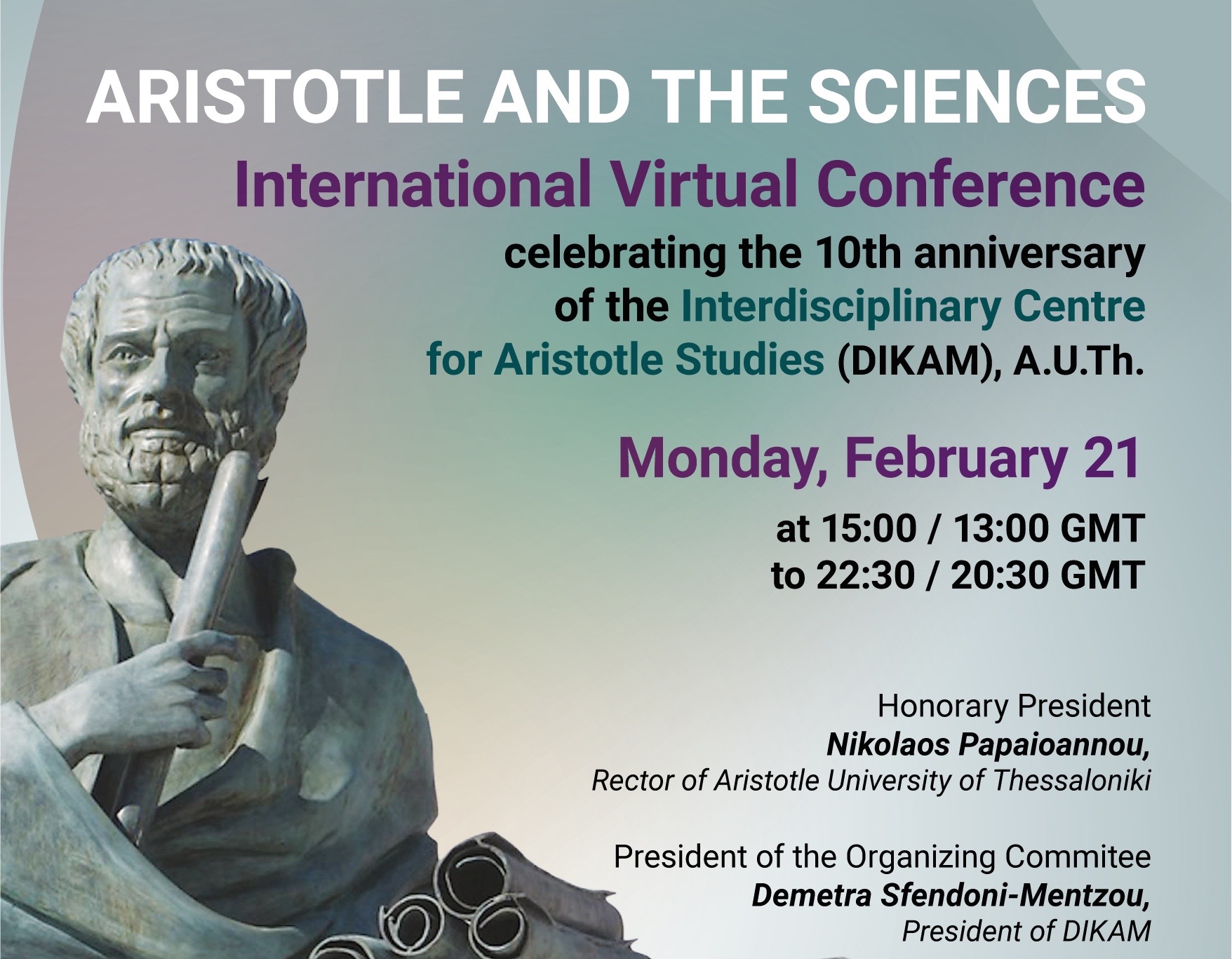 POSTER CROPPED ARISTOTLE AND THE SCIENCES
